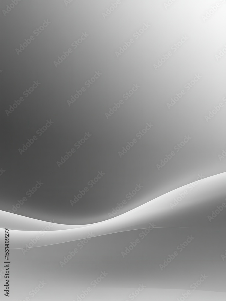 Poster minimalistic gray gradient background with subtle light effect.
