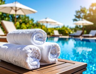 Summer Serenity: Pristine Poolside Relaxation