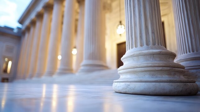 Courthouse. Blurred background