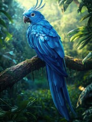 Azure Majesty in the Greenwood