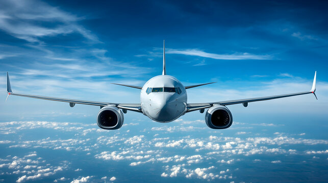 Photo of an airplane at high alti  B2D72
