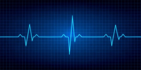 Heartbeat ekg pulse medical cardiology health rhythm lifeline vector