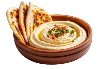 Delicious hummus and warm pita bread restaurant kitchen food photography cozy setting close-up culinary delight
