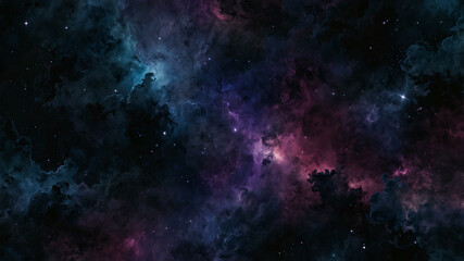 Fototapeta premium Cosmic Dark Abstract Background with Indigo, Violet, and Starry Glow