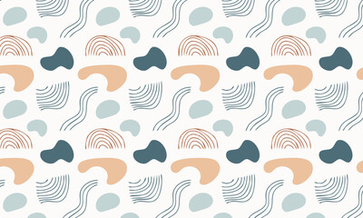 	Modern abstract seamless vector pattern with wavy textures