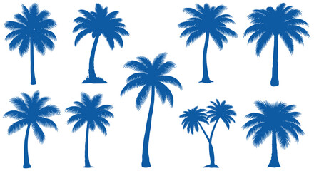 Obraz premium Palm Tree Paradise Ten Silhouette Summer Tropical Vacation Relaxation Destination Travel Vibes