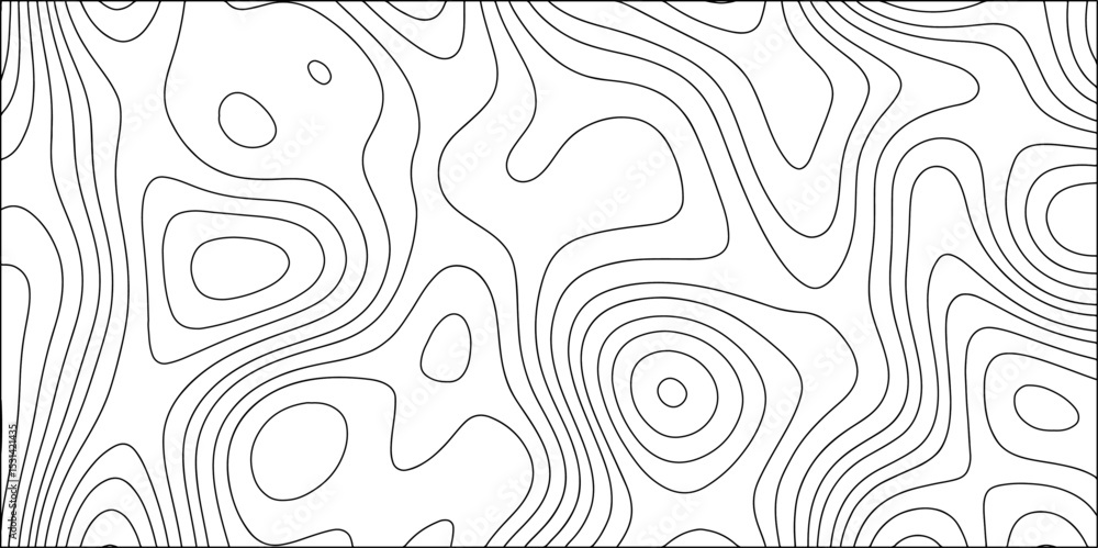 Aufkleber abstract black and white contour line pattern resembling topographic or elevation map lines. fluid, 