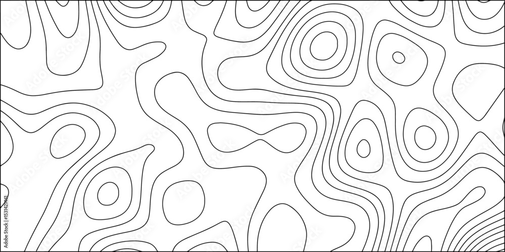 Aufkleber abstract black and white contour line pattern resembling topographic or elevation map lines. fluid, 