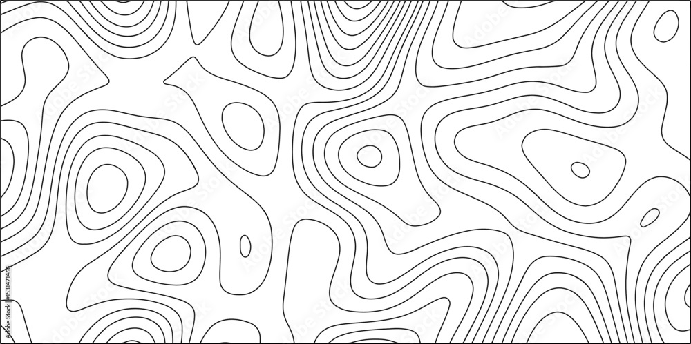 Aufkleber abstract black and white contour line pattern resembling topographic or elevation map lines. fluid, 