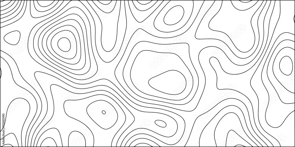 Aufkleber abstract black and white contour line pattern resembling topographic or elevation map lines. fluid, 