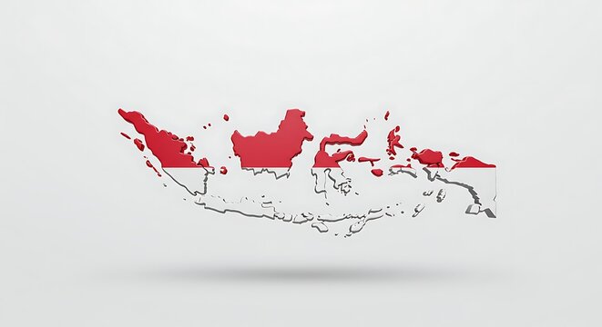 Indonesia Flag Map A Stunning Visual Representation of the Indonesian Archipelago