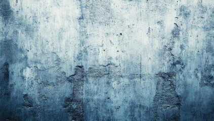 Fototapeta premium Weathered concrete wall, muted blue-gray tones
