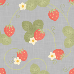 seamless pattern with strawberries