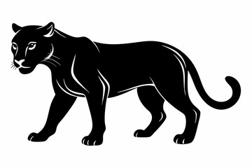 Obraz premium jaguar sihouette black vector 