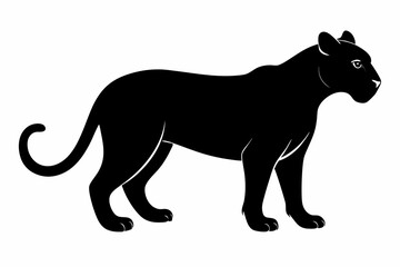 Obraz premium jaguar sihouette black vector 