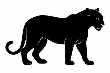 Fototapeta premium jaguar sihouette black vector 