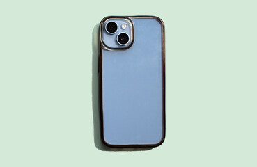 Transparent phone case shown on soft green background, highlighting clean and dirty surfaces, effectively demonstrating product condition and usage over time.