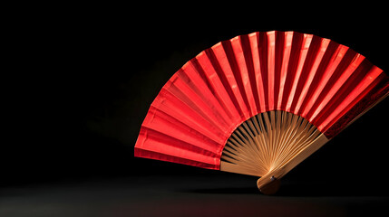 Red fan on black background f1e42  9B979