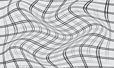 abstract simple gradient double line plaid wave pattern art can be used background.