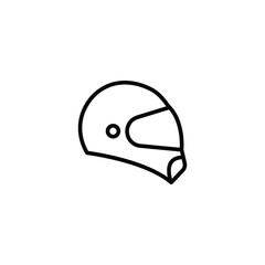 Motorcycle Helmet Icon: A Simple Line Drawing