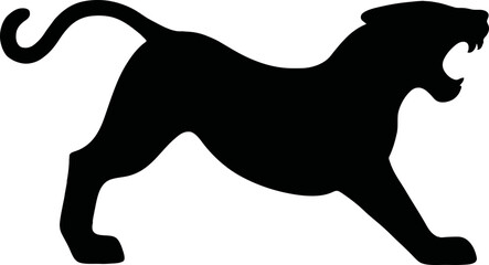 Obraz premium Panther Roaring SVG Cut Files for Cricut & Silhouette