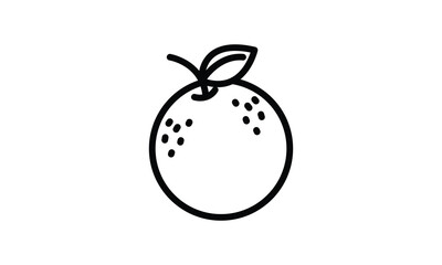 Simple Line Art Orange Illustration