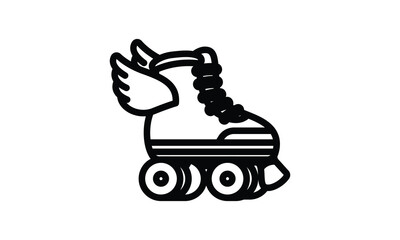 Roller Skate with Wings: A Whimsical Illustration