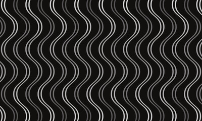 abstract simple gradient double line smooth wave pattern on dark can be used background.