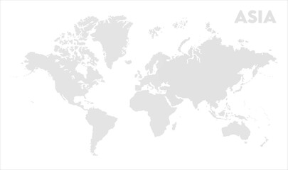 Asia highlighted on world map-14, Map of Asia, highlighted on the world map, Asia on the world map, Satellite view, Asia location on the globe.