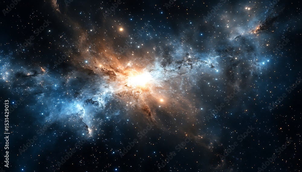 Poster astronomical background with stars and constellations in outer space