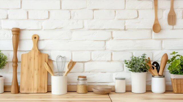 Explore how a minimalist kitchen filled with practical tools and fresh greenery creates an inviting cooking space for anyone