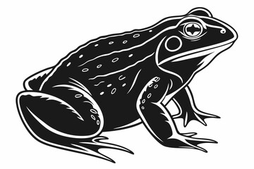 Naklejka premium african bullfrog sihouette black vector 