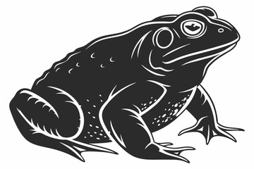 Naklejka premium african bullfrog sihouette black vector 