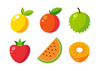 set of fruits and vegetables