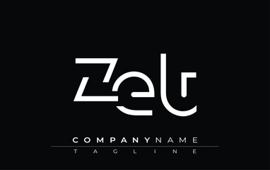 ZET abstract letter design. Modern Business Logo Design With Abstract Typography and Contemporary Style