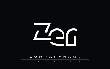 ZER abstract letter design. Modern Business Logo Design With Abstract Typography and Contemporary Style