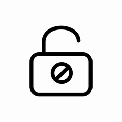 unlock open access free icon vector sign