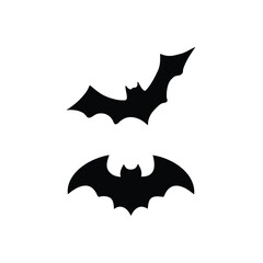 Halloween bat set, Bats vector, Black Set of Black Bats, vector illustration of a bats,