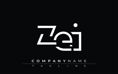 ZEI abstract letter design. Modern Business Logo Design With Abstract Typography and Contemporary Style