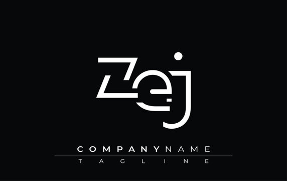 ZEJ abstract letter design. Modern Business Logo Design With Abstract Typography and Contemporary Style