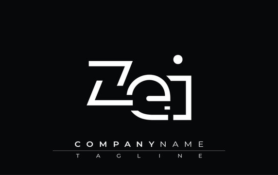 ZEI abstract letter design. Modern Business Logo Design With Abstract Typography and Contemporary Style