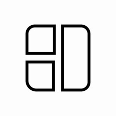 layout grid view display icon vector sign