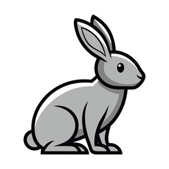 Obraz premium simple line art minimalist black and white illustration, abstract icon like duck,horse,cow,pig,rabbit, cock,goat,lamb etc.