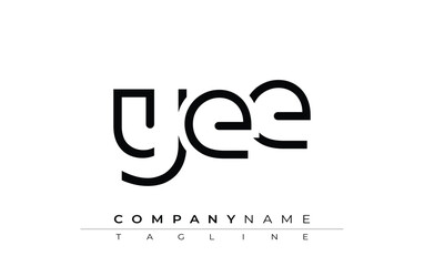 YEE abstract letter design. Modern Business Logo Design With Abstract Typography and Contemporary Style