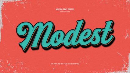 Simple text retro editable text effect