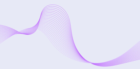 Abstract background with waves. Vector banner with lines.