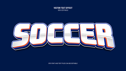 Soccer editable text effect, classic sport text style