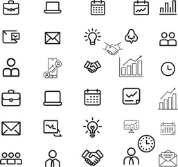Business Office Line Icons