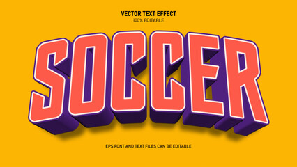Sport editable text effect, classic soccer and sport text style