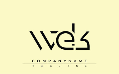 Fototapeta premium WEK abstract letter design. Modern Business Logo Design With Abstract Typography and Contemporary Style
